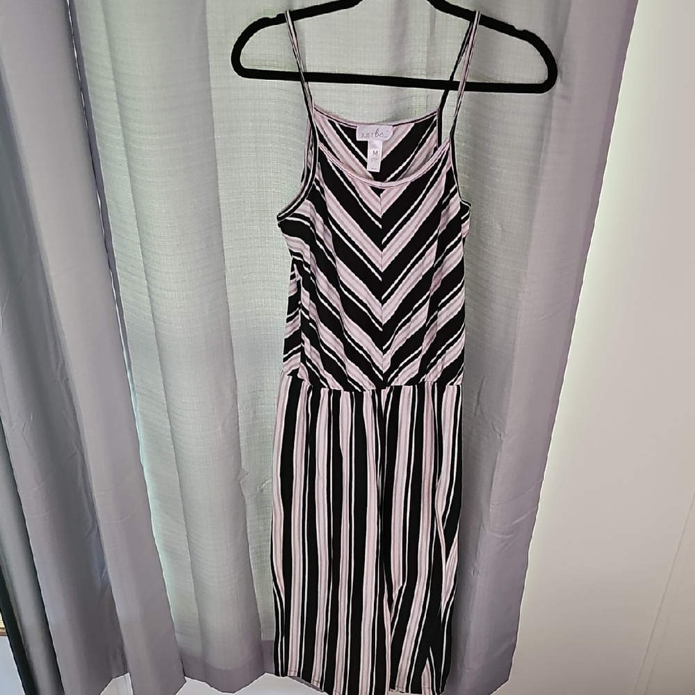 Just Be Black and Pink Jumpsuit